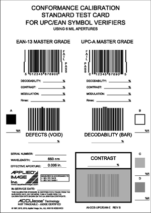 Calibration card EAN/UPC (AI) 